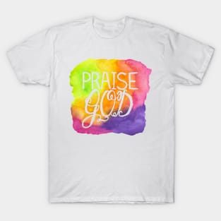 Hand Painted Watercolor "Praise God" T-Shirt